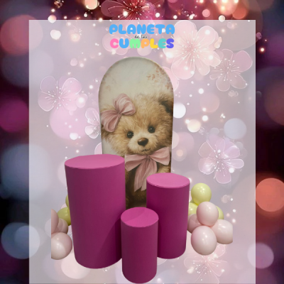 Alquiler de Decoración Osito Rosa